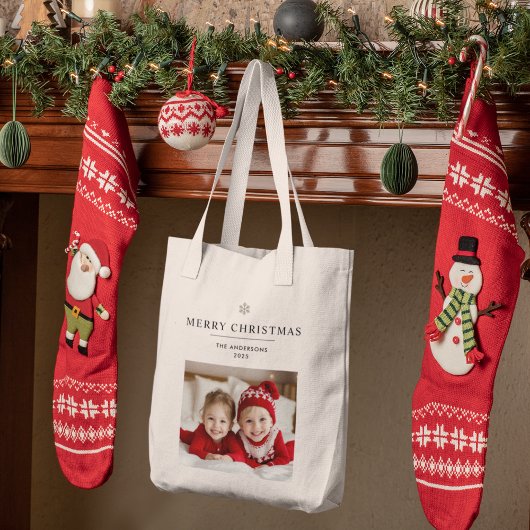 Tote Bag "Joyeux Noël personnalisé avec photo et nom