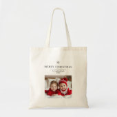 Tote Bag "Joyeux Noël personnalisé avec photo et nom (Devant)
