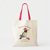 Tote Bag Joyeux Noël personnalisé Père Noël Hummingbird (Devant)