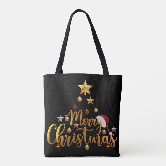 Tote Bag Joyeux Noël Photo Collage Fourre-tout (Dos)