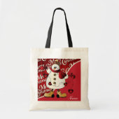 Tote Bag Joyeux Noël Red Snowman (Devant)
