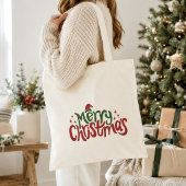 Tote Bag Joyeux Noël Rouge et Vert