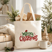 Tote Bag Joyeux Noël Rouge et Vert