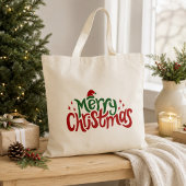Tote Bag Joyeux Noël Rouge et Vert