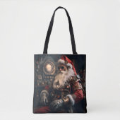 Tote Bag Joyeux Noël Santa Claus steampunk (Devant)