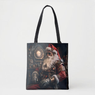 Tote Bag Joyeux Noël Santa Claus steampunk