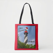 Tote Bag Joyeux Noël St Augustine Florida Lighthouse (Devant)