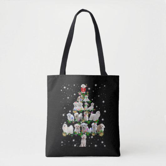 Tote Bag Joyeux Noël West Highland White Terrier Dog (Devant)