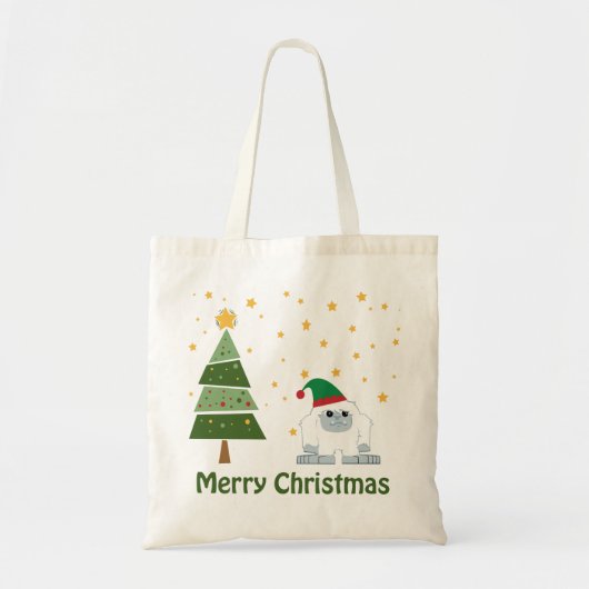 Tote Bag Joyeux Noël Yeti (Devant)