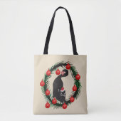 Tote Bag Joyeux Nouvel An Chat (Devant)