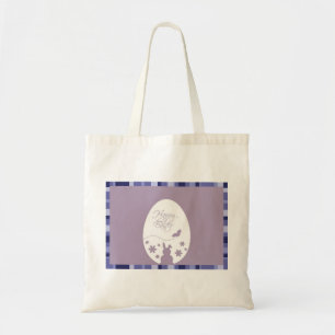 Tote Bag Joyeux Oeuf de Pâques moderne Pastel violet