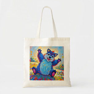 Tote Bag Joyeux ours drôle Abstrait joli art animal