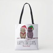 Tote Bag Joyeux Owlidays, Festive (Devant)