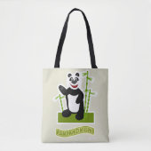 Tote Bag Joyeux Panda-monium Panda Bear Cartoon (Devant)