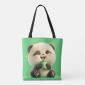 Tote Bag Joyeux Panda Sipping Thé (Dos)