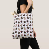 Tote Bag Joyeux Pawlidays Labrador Retriever Dogs (De près)