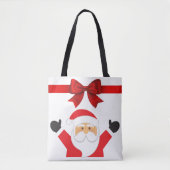 Tote Bag Joyeux Père Noël & Reindeer double face (Devant)