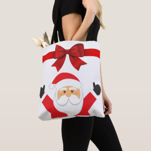 Tote Bag Joyeux Père Noël & Reindeer double face
