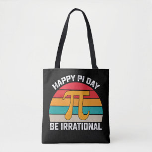 Tote Bag Joyeux Pi Day Soyez Irrationnel Funny Math Vintage