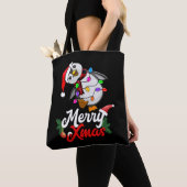 Tote Bag Joyeux pingouin de Noël (De près)