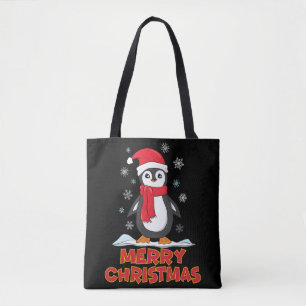 Tote Bag Joyeux Pingouin mignon de Noël