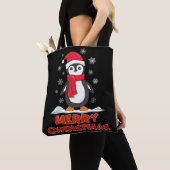 Tote Bag Joyeux Pingouin mignon de Noël (De près)