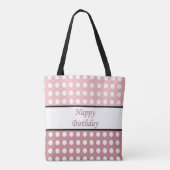 Tote Bag Joyeux point Polka d'anniversaire (Dos)
