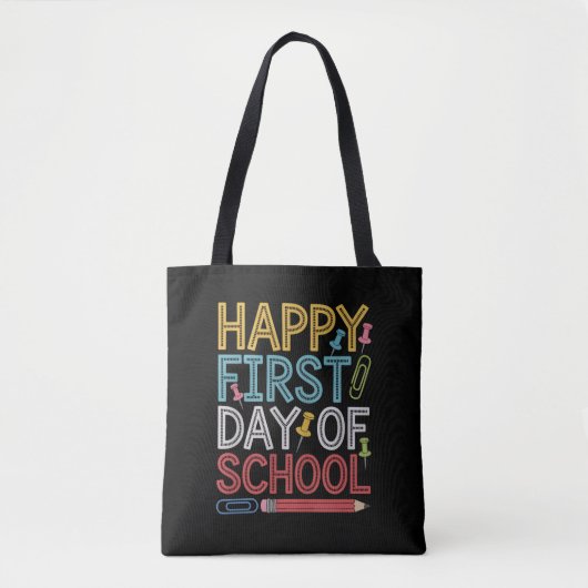 Tote Bag Joyeux Premier Jour D'École Retour À L'École (Devant)