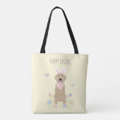 Tote Bag Joyeux Rédacteur en or du lapin de Pâques (Dos)
