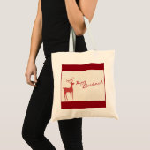 Tote Bag Joyeux rennes de Noël décoratifs personnalisés (Devant (produit))
