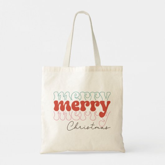 Tote Bag Joyeux rétro de Noël (Dos)
