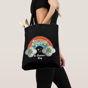 Tote Bag Joyeux Saint Patrick's Day mignon arc-en-ciel