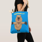 Tote Bag Joyeux sauter quokka dessin animé (De près)