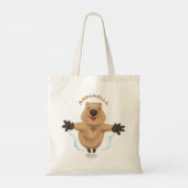 Tote Bag Joyeux sauter quokka dessin animé (Dos)