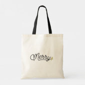 Tote Bag Joyeux script typographie Noël (Dos)
