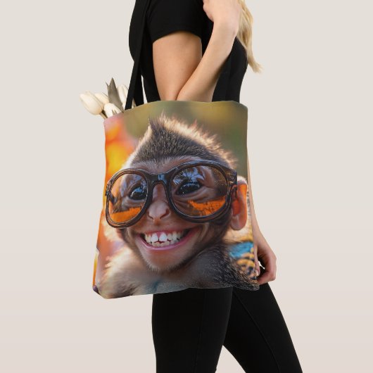 Tote Bag Joyeux singe (De près)