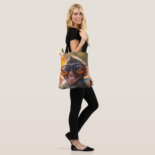 Tote Bag Joyeux singe (Sur le modèle)