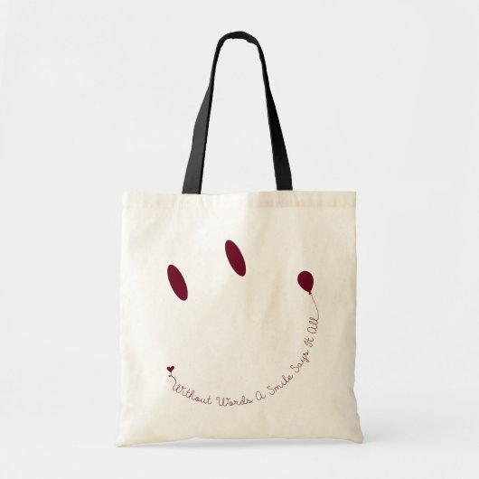 Tote Bag Joyeux sourire facial (Devant)