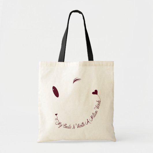 Tote Bag Joyeux sourire facial (Devant)