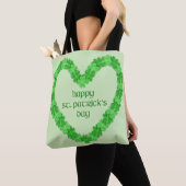 Tote Bag Joyeux St. Patricks Day Heart (De près)