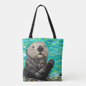 Tote Bag Joyeux tableau de la Petite Loupe de Mer (Dos)