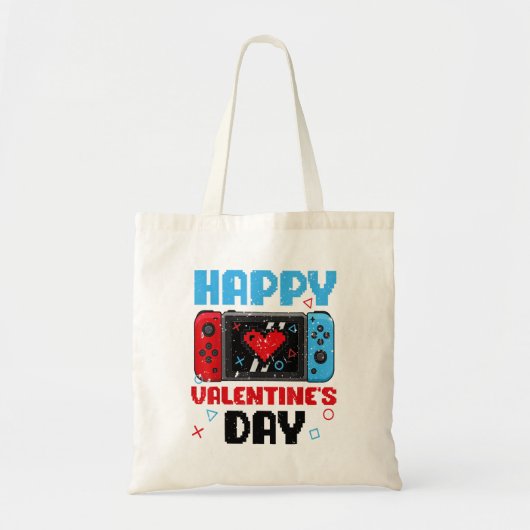 Tote Bag Joyeux Valentines Jour Contrôleur Vidéo Jeu Coeur (Devant)