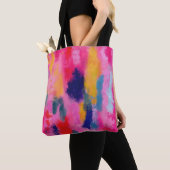 Tote Bag Joyeux Vibrant rose Abstrait (De près)