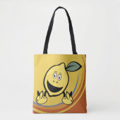 Tote Bag Joyeux visage de citron (Devant)