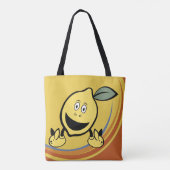 Tote Bag Joyeux visage de citron (Dos)