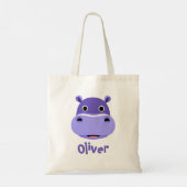 Tote Bag Joyeux visage hippo (Dos)