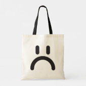 Tote Bag Joyeux visage triste (Dos)