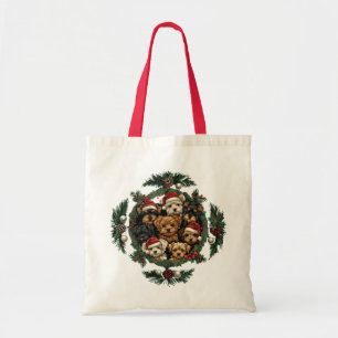 Tote Bag Joyeux Yorkshire Terrier Chiens de Noël