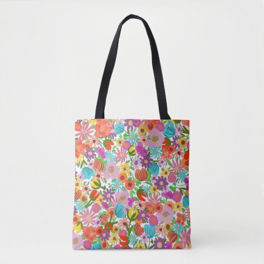 Tote Bag Joyful Garden Bloom (Devant)
