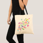 Tote Bag Jumble De Crânes Colorés (Devant (produit))